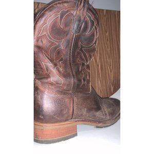 Double H Mens western boot Dh3560 Wide Square brown leather made in USA SZ 11